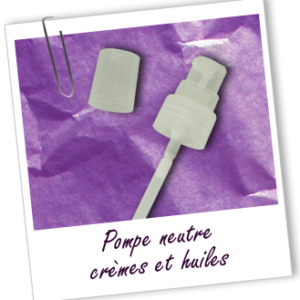 Pompe 20/410 en PP neutre pour crèmes, huiles et gels